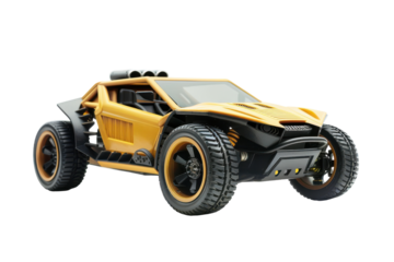 Micro RC Car Isolated On Transparent Background
