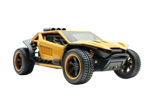 Micro RC Car Isolated On Transparent Background