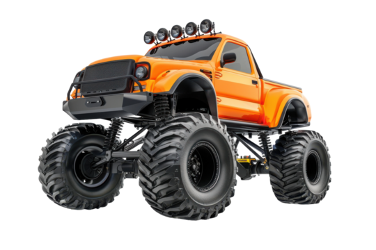 Modern Miniature RC Car Isolated On Transparent Background