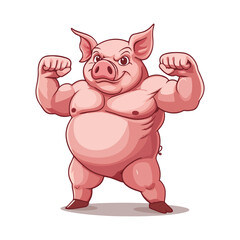 Fototapeta premium animals, about animals, types of vector illustrations of muscular animal icons