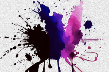 Naklejka premium Paint stains. Artistic brush strokes. Oil painting. Pattern for covers, for printing on wall decorations and leaflets. Generated by Ai