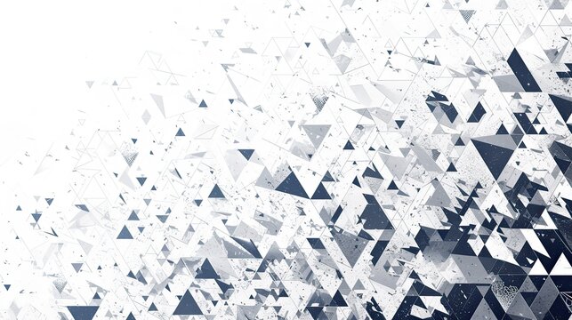 monochromatic ants of from triangles are creating the chart pattern , white background, geometric inspiration, algebra