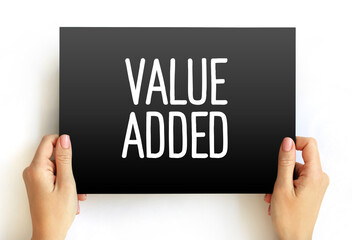 Value Added - depreciation cost, and unit labor cost per each unit of product sold, text concept on...