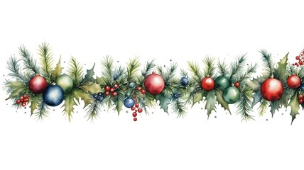 Christmas Wreath with Baubles and Berries