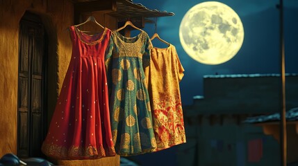 3D Watercolor Indian Garments: Traditional Designs & Vibrant Colors