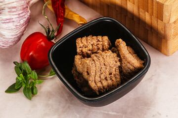 Liver Pate spread in the bowl