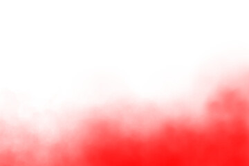 Realistic red fog in slow motion, atmospheric red smoke effect, floating and rising red fume, transparent PNG
