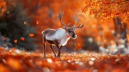 red deer in the forest