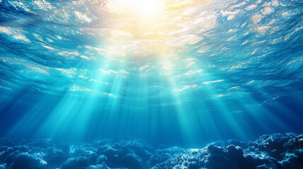 Fototapeta premium underwater scene with rays of light
