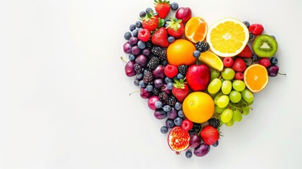 Obraz premium Heart Shaped Fruit Arrangement