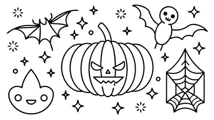 Simple and clean design with bold lines and shapes Minimalist Halloween