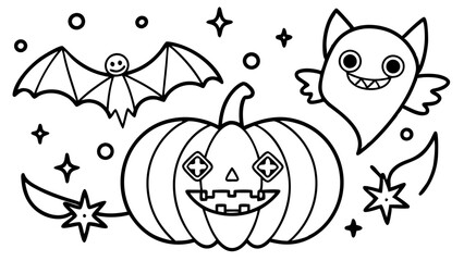 Simple and clean design with bold lines and shapes Minimalist Halloween