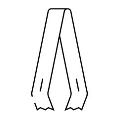 ice tweezers bartender line icon vector. ice tweezers bartender sign. isolated contour symbol black illustration