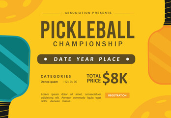 Great simple pickleball poster design for any media