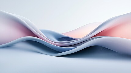 Obraz premium 8. Ethereal and futuristic shapes floating in a surreal atmosphere, smooth lines and geometric forms, softly lit with a dreamy quality, copy space for text,