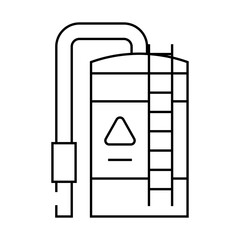 industrial tank biogas line icon vector. industrial tank biogas sign. isolated contour symbol black illustration