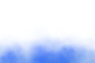Rising blue smoke with swirling patterns on transparent white background, ethereal fog effect, abstract haze, soft flowing mist, isolated smoke element for creative design