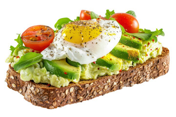 Delicious Avocado Toast Isolated On Transparent Background