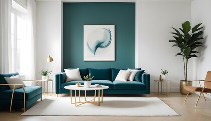 Photo interior modern design room 3d illustration