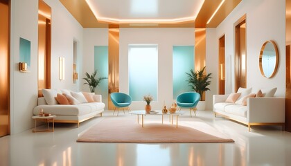 Photo interior modern design room 3d illustration
