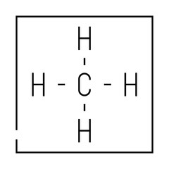 methane biogas chemical line icon vector. methane biogas chemical sign. isolated contour symbol black illustration