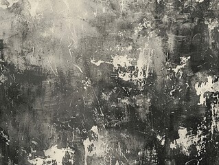Obraz premium Subtle black and white grunge texture with distressed details and a hint of light green