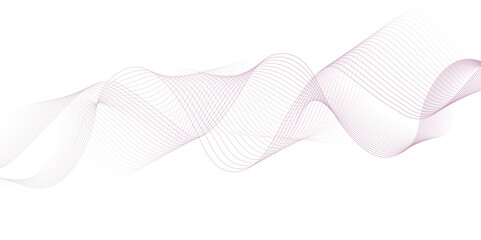 White wave curve lines banner background design. Abstract soft wave lines dynamic flowing light pink isolated background. Vector Illustration of the pink pattern of lines. Black stripes on white .