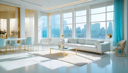 Photo interior modern design room 3d illustration