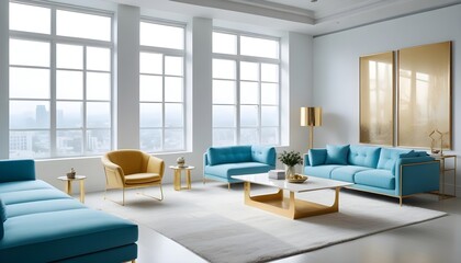 Photo interior modern design room 3d illustration