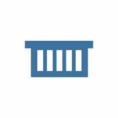 trash basket icon sign illustartion