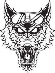 tribal wolf tattoo