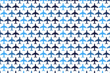 Geometric seamless patterns of airplane. Abstract vector design, Ideals for design cards, invitations card, wallpaper, wrapping paper, floor or wall tiles, web page.