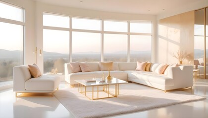 Fototapeta premium Photo interior modern design room 3d illustration