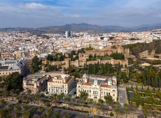 Fototapeta premium An aerial view of Malaga in Spain