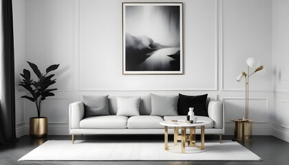 Photo interior modern design room 3d illustration