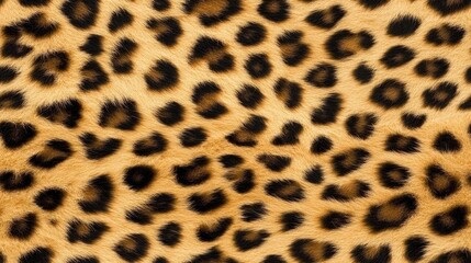 Fototapeta premium The vibrant and detailed textures of leopard skin display striking patterns in a warm, earthy palette, emphasizing the uniqueness of this natural design SEAMLESS PATTERN
