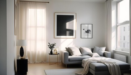 Fototapeta premium Photo interior modern design room 3d illustration