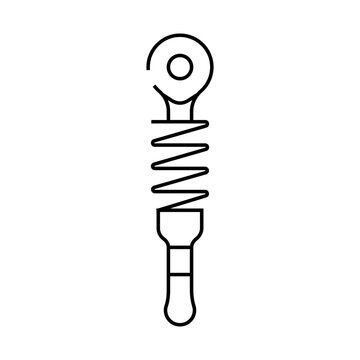 recommend clip art: shock absorber car line icon vector. shock absorber car sign. isolated contour symbol black illustration
