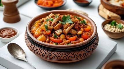 Fototapeta premium Couscous - Traditional Moroccan food