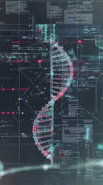 DNA helix visualization - biotech, bio-technology, biology, genes, genetic engineering, analysis, therapy