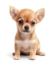 Obraz premium Small Chihuahua puppy isolated on white background