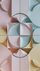Contemporary minimalist abstract shapes wallpaper