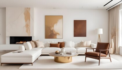 Fototapeta premium Photo interior modern design room 3d illustration