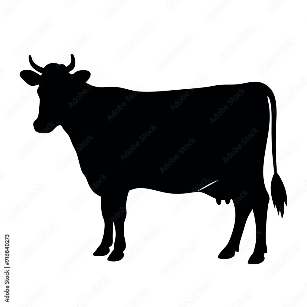 Sticker a dairy cow vector illustration