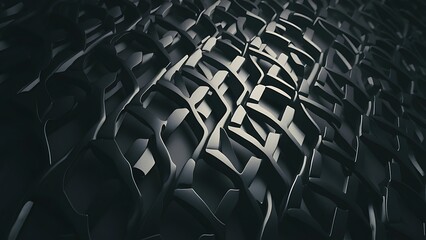 Fototapeta premium 3d black diamond pattern abstract wallpaper on dark background
