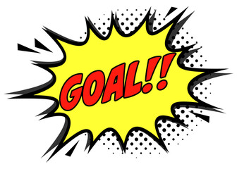 ゴールの文字とふきだし