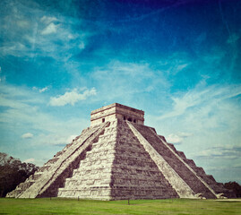 Mayan pyramid in Chichen-Itza, Mexico