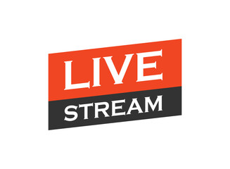 Live stream button icon in flat style. Webinar vector illustration on isolated background. Streaming sign business concept.
