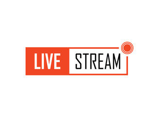 Live stream button icon in flat style. Webinar vector illustration on isolated background. Streaming sign business concept.