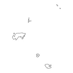 Temotu province map, administrative division of Solomon Islands. Vector illustration.